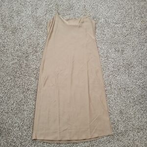 J. Crew Gwyneth Slip Dress Luster Charmeuse Beige Tan Satin Midi Size 6 NWT NWD